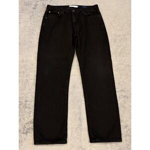 Peter Manning Jeans Mens 32x29 Black Classic Fit Dark Wash Stretch Denim Pants